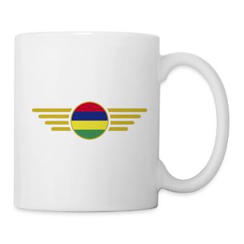 I Love Mauritius, T-Shirt Design Style Élégance - Mug blanc - blanc - Droite