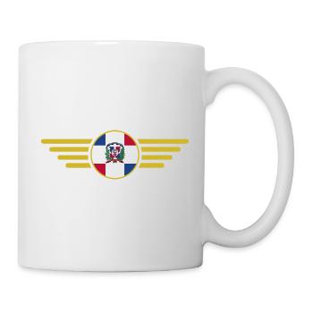 Ich liebe Dominikanische Republik Design T-Shirt - Tasse - Weiß - Rechts