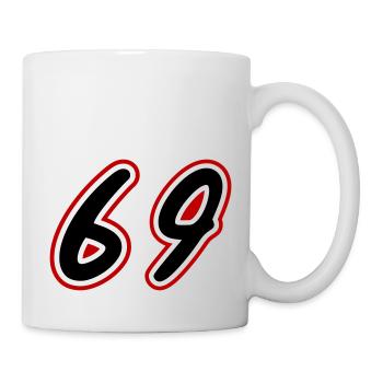 69 Zahl Symbol - Tasse - Weiß - Rechts
