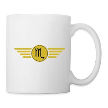 Zodiac sign Scorpio, exclusive t-shirt design - Mug - white - Right