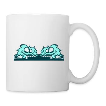 2 DJ Monster Freunde Horror Halloween Mischpult - Tasse - Weiß - Rechts