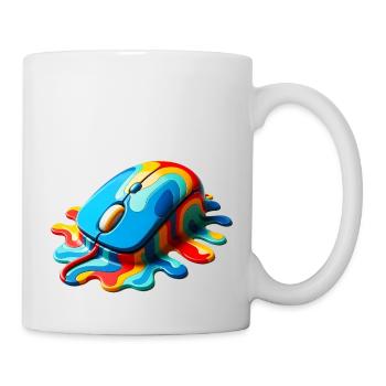 Souris d’ordinateur Melting Rainbow - Mug blanc - blanc - Droite