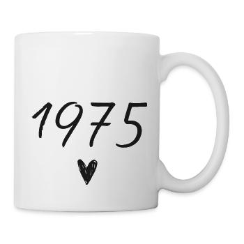 1975 Herzgeburtstag - Tasse - Weiß - Rechts