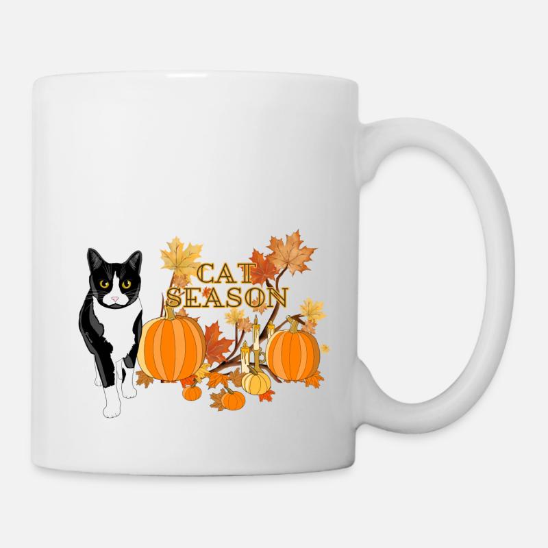 Saison des chats effrayants - Mug blanc - blanc