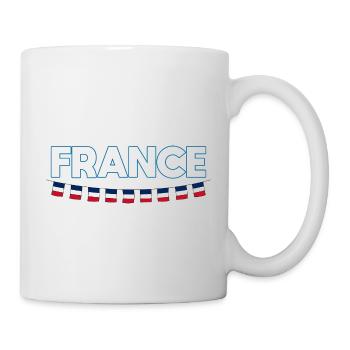 FRANKREICH Flagge und Emblem von Frankreich. Ertragen - Tasse - Weiß - Rechts