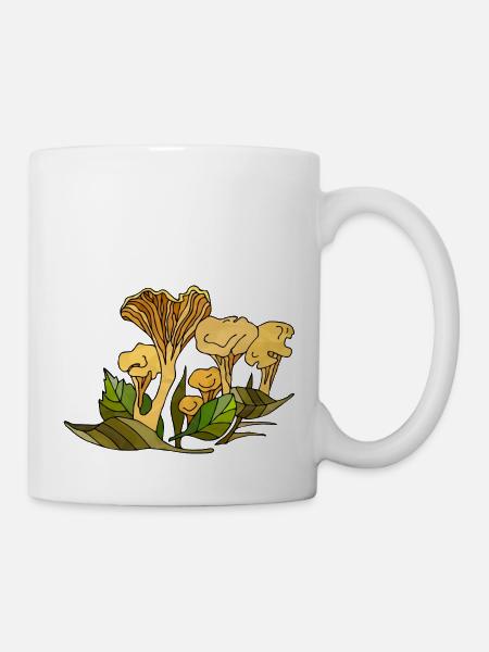 Pilze - Tasse - Weiß