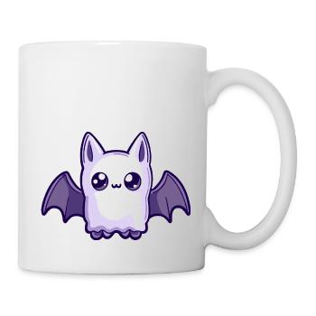 Bat Halloween Comic Ghost - Mug - white - Right