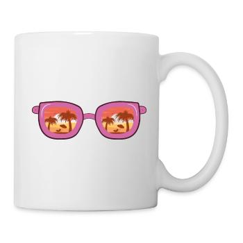 lunettes de soleil - Mug blanc - blanc - Droite