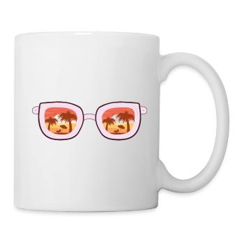 lunettes de soleil - Mug blanc - blanc - Droite