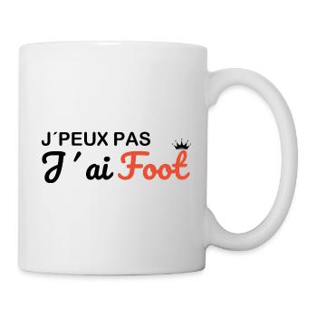 Ich kann nicht ich, habe Fußball Geschenk Humor Frankreich Euro - Tasse - Weiß - Rechts