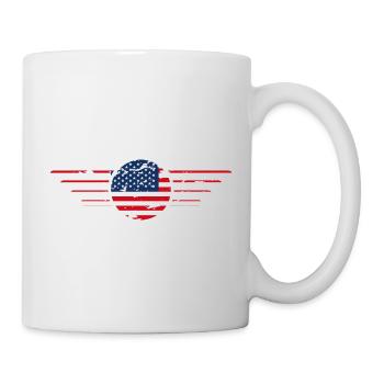 I Love USA, Elegance Style Design T-Shirt - Mug - white - Right