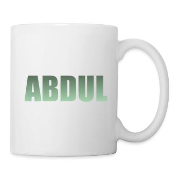 Vorname: Abdul - grüner Farbverlauf - Tasse - Weiß - Rechts