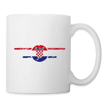 J’aime la Croatie, T-shirt design de style élégance - Mug blanc - blanc - Droite