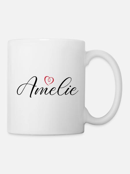 amelie name herz - Tasse - Weiß