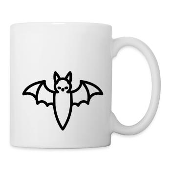 Contour de chauve-souris mystique pour Halloween - Mug blanc - blanc - Droite