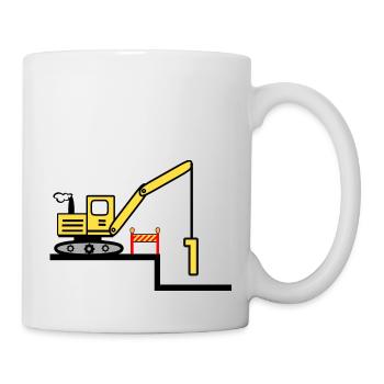 Excavatrice - Mug blanc - blanc - Droite