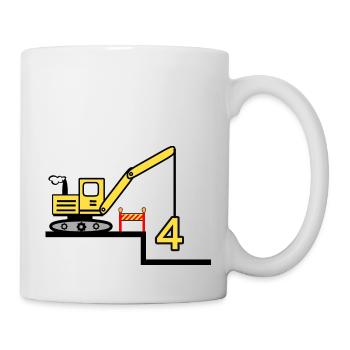 Excavatrice - Mug blanc - blanc - Droite
