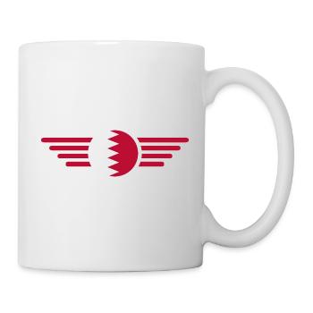 J’aime Bahreïn, T-shirt design de style élégance - Mug blanc - blanc - Droite