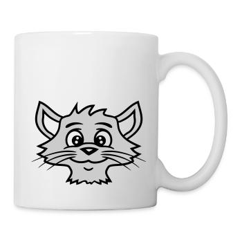 Pretty Cat Looking Happy Cheerful Smiling - Mug - white - Right