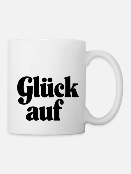 Glück Auf Erzgebirge - Schlägel und Eisen - Tasse - Weiß