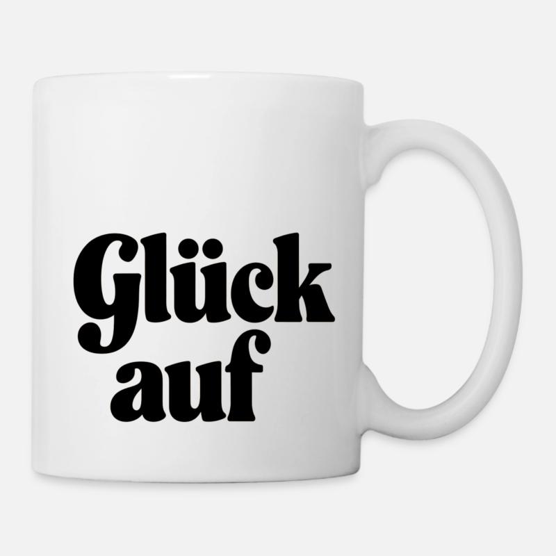 Glück Auf Erzgebirge - Schlägel und Eisen - Tasse - Weiß