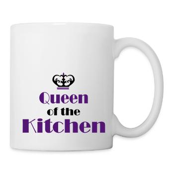 Tablier de cuisine femme - Mug blanc - blanc - Droite