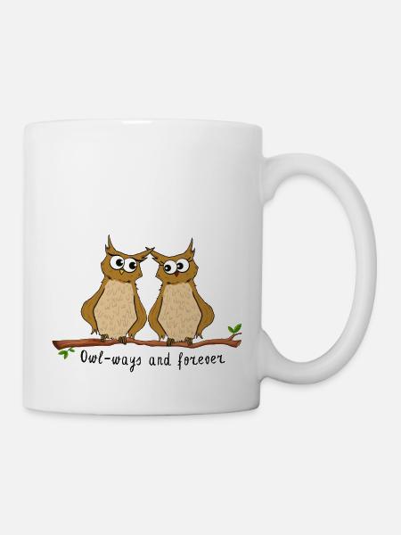 Owl-ways and forever - Mug - white