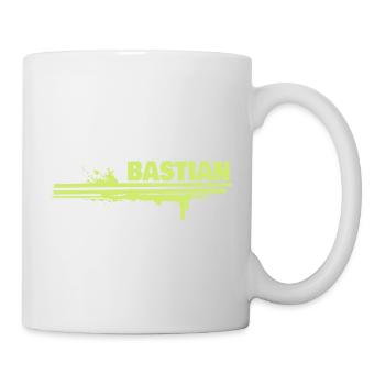 Bastian als Farbklecks - Tasse - Weiß - Rechts
