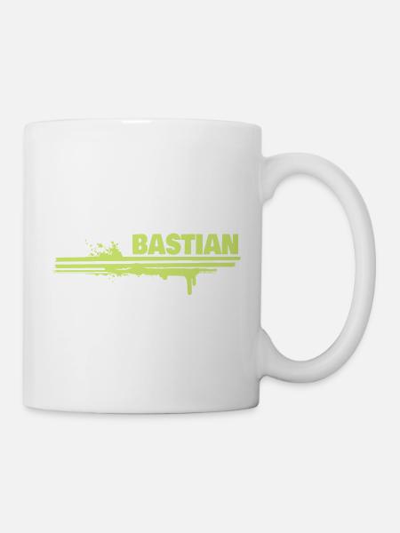 Bastian als Farbklecks - Tasse - Weiß