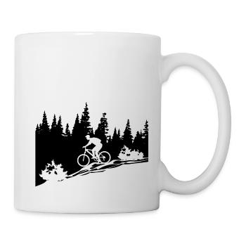 Mountainbike Sport Fahrrad - Tasse - Weiß - Rechts