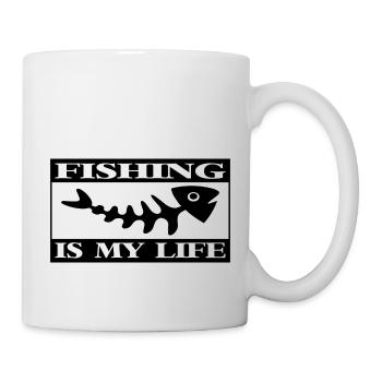 Angler Spruch Fischen Fischer Geschenksidee - Tasse - Weiß - Rechts