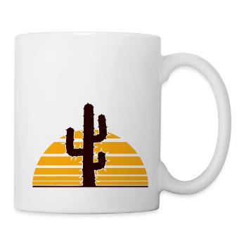 Cactus Sun Prickly Night Desert Sunset - Mug - white - Right