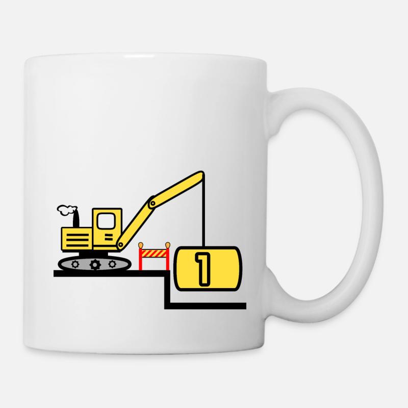 Bagger - Tasse - Weiß