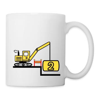Excavatrice - Mug blanc - blanc - Droite