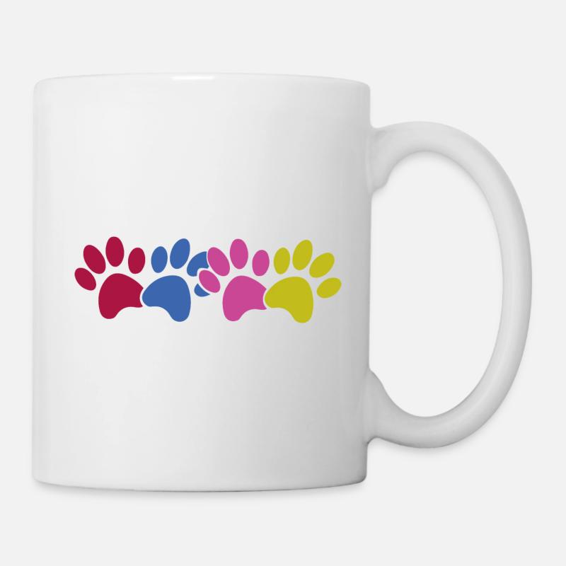 Hundepfoten - Tasse - Weiß