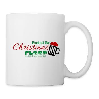 Alimenté par la joie de Noël - Mug blanc - blanc - Droite