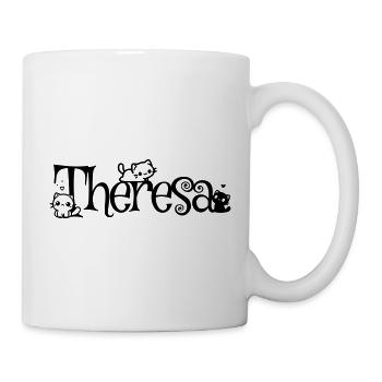 Theresa Name Vorname Kätzchenname - Tasse - Weiß - Rechts
