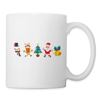 fröhliche Weihnachten - Tasse - Weiß - Rechts