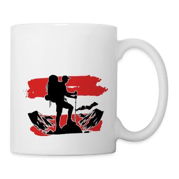 Austria Flag Hiking Hikers - Mug - white - Right