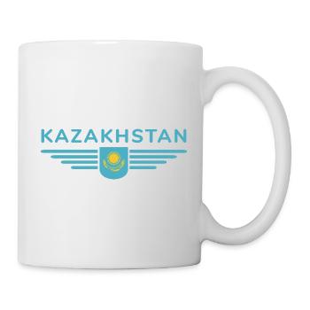 Kasachstan Design – Steppe und Tradition - Tasse - Weiß - Rechts