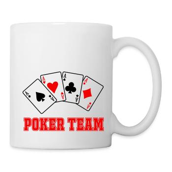 Équipe de poker - Mug blanc - blanc - Droite