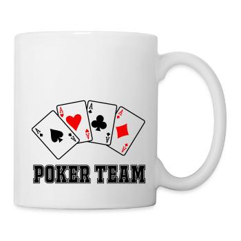 Équipe de poker - Mug blanc - blanc - Droite