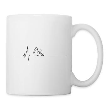 Elektrokardiogramm - Tod - Schwarz - Tasse - Weiß - Rechts