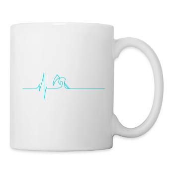 Elektrokardiogramm - Tod - Blau - Tasse - Weiß - Rechts