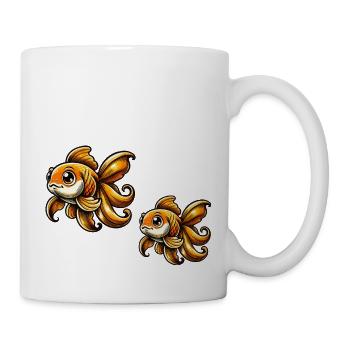 goldfische - Tasse - Weiß - Rechts