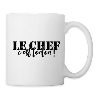 Tablier personnalisé 🍴 Le chef c'est TONTON ! - Mug blanc - blanc - Droite