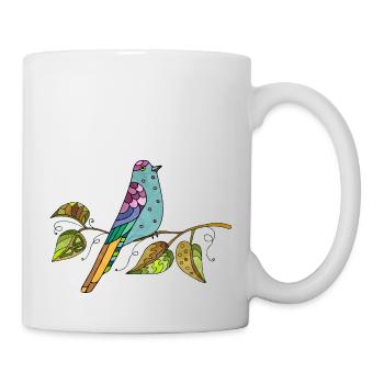 Colorful bird - Mug - white - Right