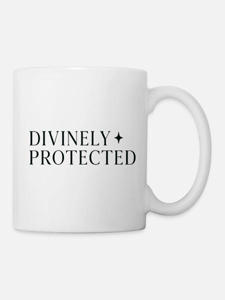 Divinely Protected black print - Tasse - Weiß