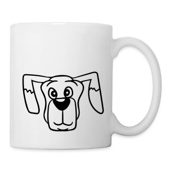 Visage de chien Petit Tête d’animal de compagnie Mignon - Mug blanc - blanc - Droite