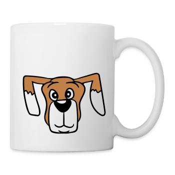 Visage de chien Petit Tête d’animal de compagnie Mignon - Mug blanc - blanc - Droite